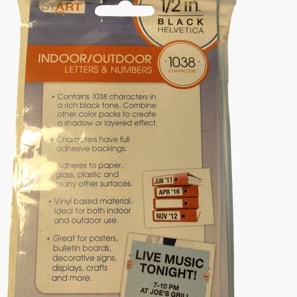 Black Adhesive Vinyl Letters Numbers Indoor Outdoor Mailbox Labels Poster Sign - Picture 8 of 11